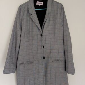 Steve Madden Gray Plaid Women's Coat